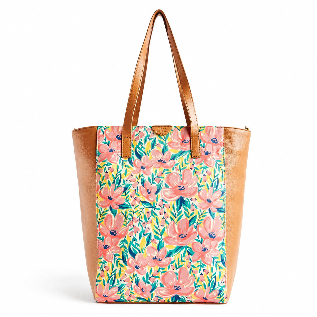 TEAL BY CHUMBAK Women's Office Tote Bag, Stylish Canvas Shoulder Bag for College, Work and Travel, Laptop Compatible with Zipper Closure
