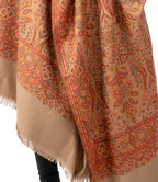 Naureen Women Faux Pashmina Kashmiri Jamawar Shawl, Warm and Soft, 40x80 inch