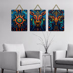 Artvibes Psychedelic Sacred Animal Cosmic Universe Art Wall Hanging For Home | Wall Art Living Room | Wall Decor Items | Bedroom | Ethnic Gifts | Door Decoration Items | Decor Artwork (WH_9677N)