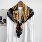 CrossKulture Two Toned Silken Satin Feel Scarf for Women | Stylish, Soft & Lightweight Stole | Satin Feel Neck Scarf, Hair Scarf, Head Scarf