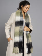 Ravaiyaa - Attitude is everything Women's Cashmere Wool Acrylic Scarf Winter Long Scarves, Neck Wrap 72 X 14 Inch (Olive Green)
