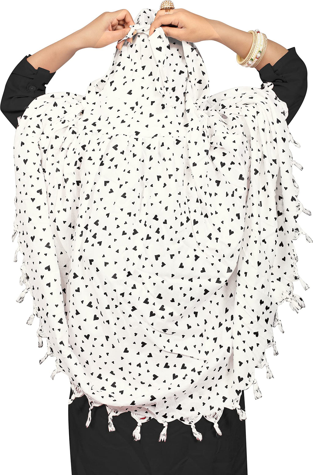 VASTTRAM Women's Pure Cotton Long Scarves Scarf Cum Mask usable for Driver Anti Pollution Full Face Cover With UV Sun Rays Protection