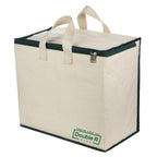 DOUBLE R BAGS Big Eco Cotton Canvas Shopping Bags for Carry Milk Grocery Fruits Vegetable Bag with Shopping Covers Zip Bags (Pack of 8)