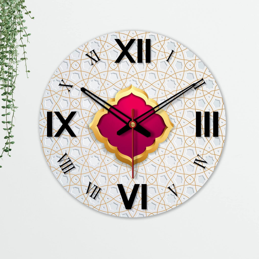 VIBECRAFTS Decorative Design Wooden Wall Clock for Home Decor | Office | Livingroom, Bedroom | Cafe | Gifts (WWCVC1Pcs_15066)