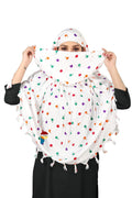 PRACHARAN Cotton Innovative Stylish Apple Printed Pattern Fancy Scarf With Sun Protection Cover Face Cotton Driving Scarf for Women's and Girls