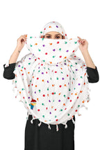 PRACHARAN Cotton Innovative Stylish Apple Printed Pattern Fancy Scarf With Sun Protection Cover Face Cotton Driving Scarf for Women's and Girls