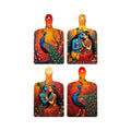 Artvibes Shri Radha Krishna Eternal Bond Modern Art Wall And Door Hanging for Home | Spiritual Decor Items | Wall Poster | Artwork| Stylish Modern Decor Item | Gift Items (WH_5630N), Set of 4