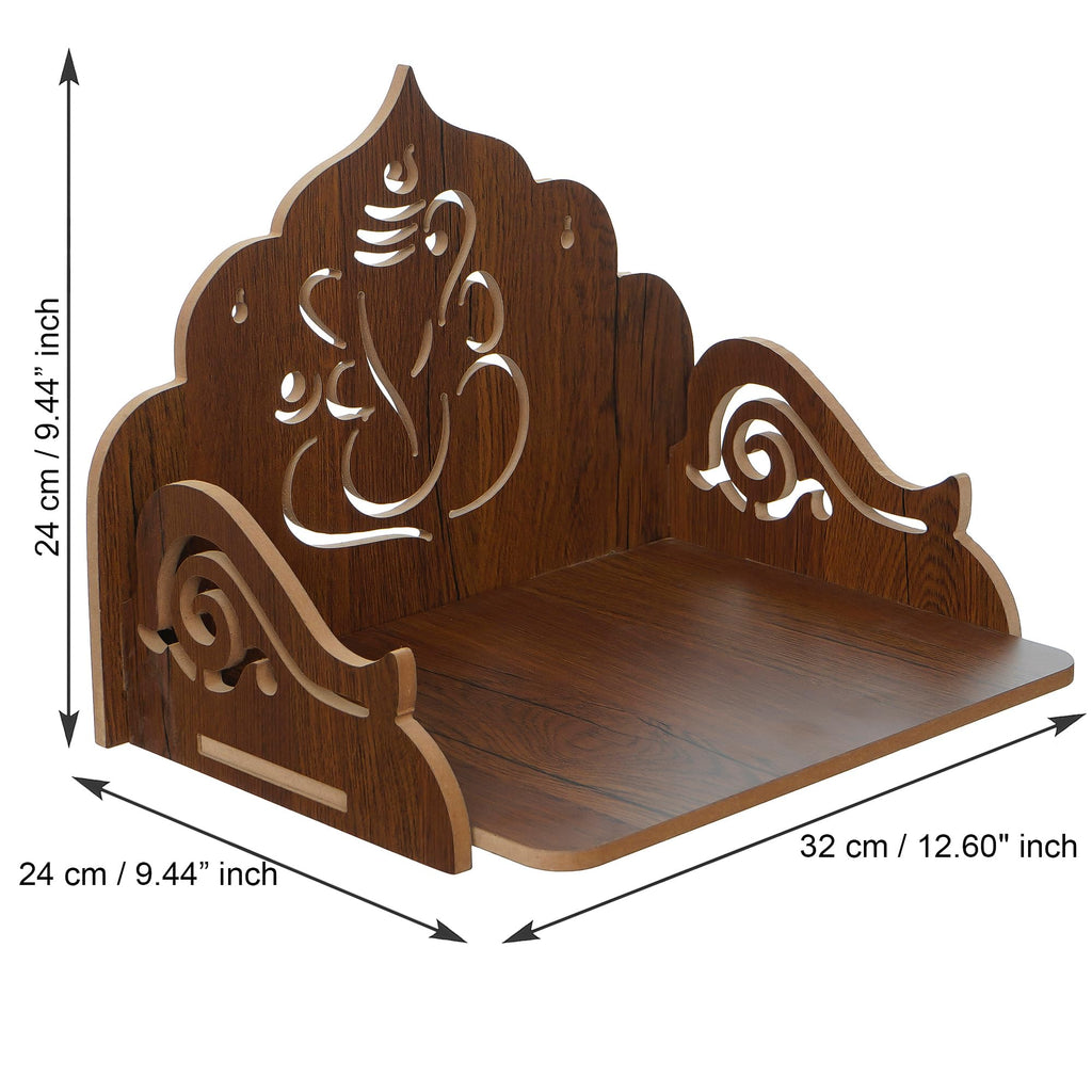 eCraftIndia Ganesha Design Laminated Wood Pooja Temple/Mandir