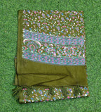 JAHAN TEXTILE mehndi Floral Printed Scarf for Women | Soft Lightweight Dupatta/Stole with Tassels | Elegant Ethnic & Casual Wear Wrap | Stylish Designer Shawl for All Seasons (Mehendi)