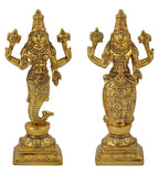 SVARUP Brass Dashavatara Dasavatharam of Lord Vishnu Statues Ten Incarnations Avatars Idol Murti for Mandir Puja Temple (Gold Color Height 6 Inches)