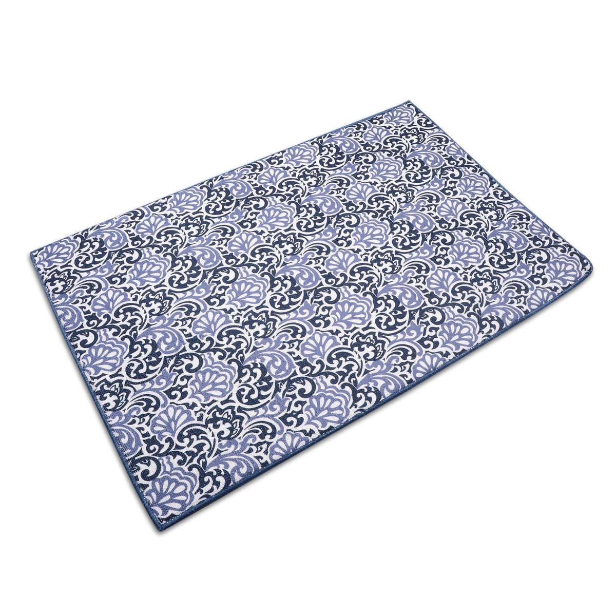 OAN Dish Drying Mat, Absorbent, Microfiber, Countertop Protector (Blue Abstract, 75x50CM, Pack of 1) Kafalo