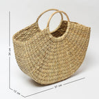 Habere India-All the Cultures Fabricating India Women's Chic Dry grass Bag | Natural Cane Handbag | Small Carry Tote Bag from Manipur