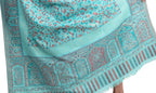 Naureen Women Faux Pashmina Kani Shawl with Mughal Artwork and Zari Accents, Warm and Soft, 40x80 inch
