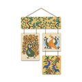 Artvibes Indian Folk Art Peacock & Bird Wooden Art Decoration Item for Living Room | Garden Balcony| Stylish Modern Decor Item | Festive Decor | Aesthetic Wooden Decor | Ideal Gifts (WH_6523N)