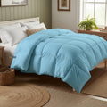 Day Care® Cloud Loom 600 GSM Filling Microfiber Comforter | Ultra Warm Heavy Winter Quilt Blanket Rajai | Soft, Fluffy & Hypoallergenic Bedding | 60x90 Single Bed - Sky Blue Kafalo