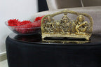 RCI Handicrafts Metal Laxmi Ganesh Saraswati Idol Gold Plated Showpiece Statute Gift (Gold, Lgsgld)