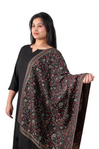 Naureen Women Faux Pashmina Kani Stole with Floral Motifs and Zari Accents, Soft and Lightweight, For Summer and Winter, 28x80 inch
