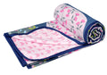 VAS COLLECTION® 120 GSM Premium Cotton Printed Dohar/AC Blanket for Single Bed Size (60 x 86 inches) |Ultrasoft & Lightweight |Single - 152x220 cms-Orange Blue & Beige Kafalo