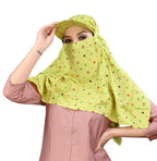 7 season's Cotton Short Scarf Cum Mask Universal Size/Usable for vehicle Driver for sunlight UV protection/White Printed Design (cap mendi, Free)
