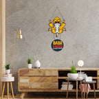 Artvibes Baba Knows Printed Wooden Wall Hanger with Quotes for Home Decor | Office | Gifts | Living Room | Bedroom | Wood Decorative Items | Modern Decoration | Artworks Hangings (WH_5706N)