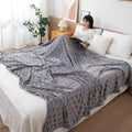 HOKIPO Fleece AC Blanket Double Bed Queen, 200X230 cm / 6.5X7.5 Feet, Grey (AR-4919-GRY) Kafalo