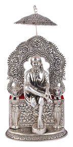 Prince Silver Plated Sai Baba Silver Finish Oxidized for Loves Ones, Valentine's Day, Birthday Gift. Corporate Gift