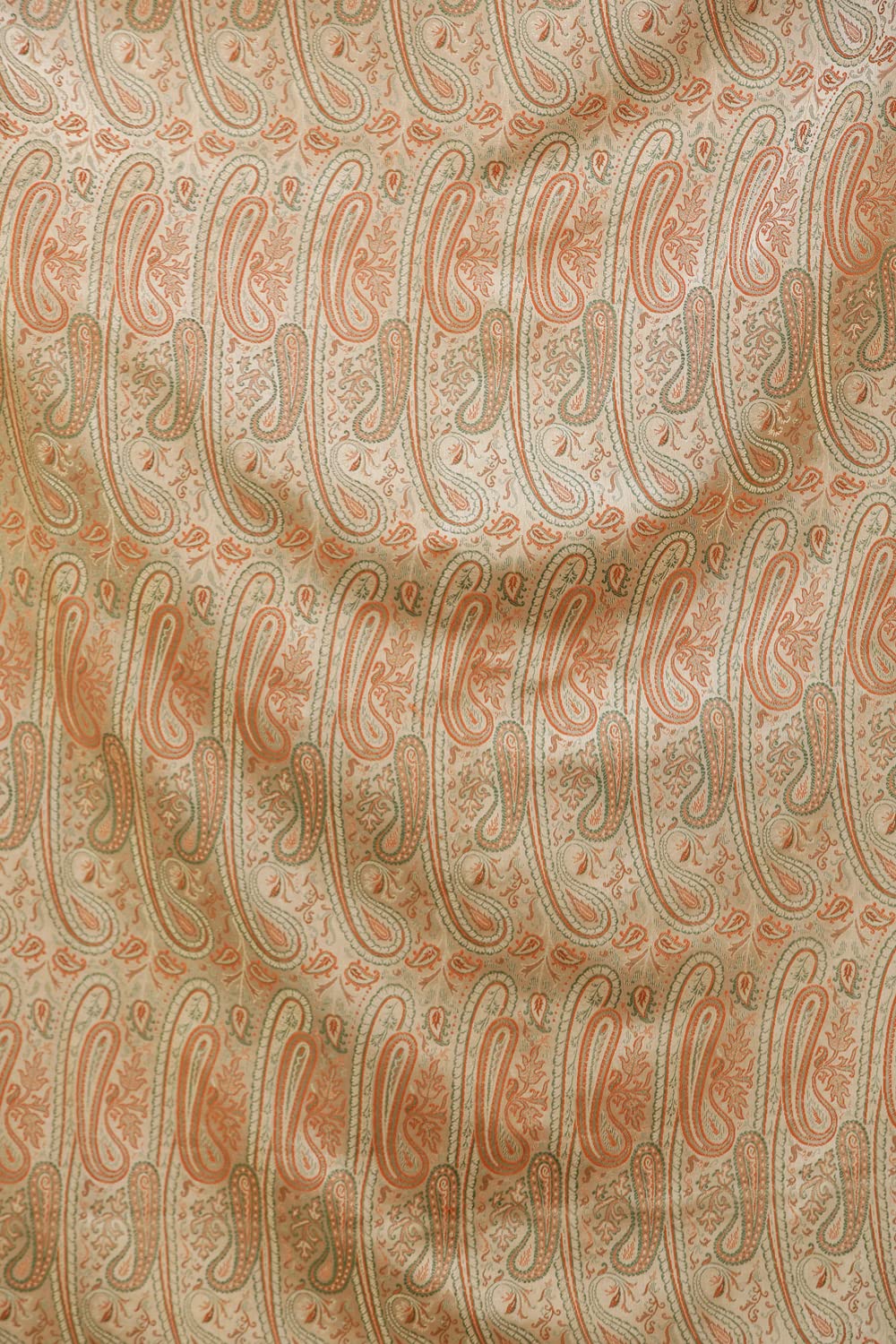 Exotic India Women's Banarasi Pure Silk Wool Shawl (SHX04--khaki)
