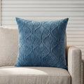 Yellow Weaves Jacquard Cushion Covers | Sofa Cushion Covers | Throw Pillow Cover for Sofa, Couch, Living Room| Removable & Washable | 16x16 Inches, 1 Piece (Teal Blue)