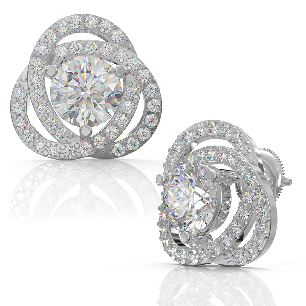 925 Sterling Silver Earrings for Women | Elegant Solitaire Stud Design | Sparkling Floral Inspired Jewelry | Lightweight Daily Wear Gift for Girls & Women