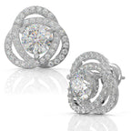 925 Sterling Silver Earrings for Women | Elegant Solitaire Stud Design | Sparkling Floral Inspired Jewelry | Lightweight Daily Wear Gift for Girls & Women