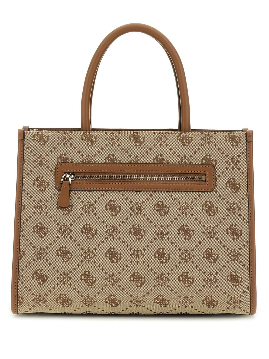 Guess Women Latte Logo Printed Neda 2 Comp Tote Bag