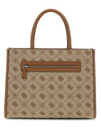 Guess Women Latte Logo Printed Neda 2 Comp Tote Bag