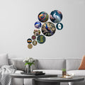 Artvibes Every Day Is A Good Day Round Shape MDF Wooden Wall Decor Items | Quotes Decor Item | Wall Poster | Office Decor | Wall Art Print | Inspirational quotes | Gift Items (WPS_134N), Set of 11