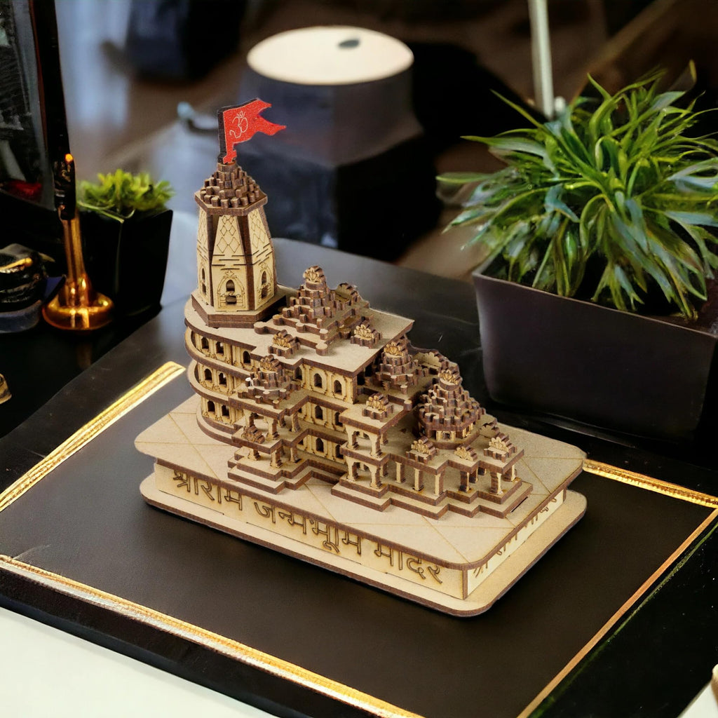 Maclarg India Ram Mandir Ayodhya 3D Model, 14x8x15 CM