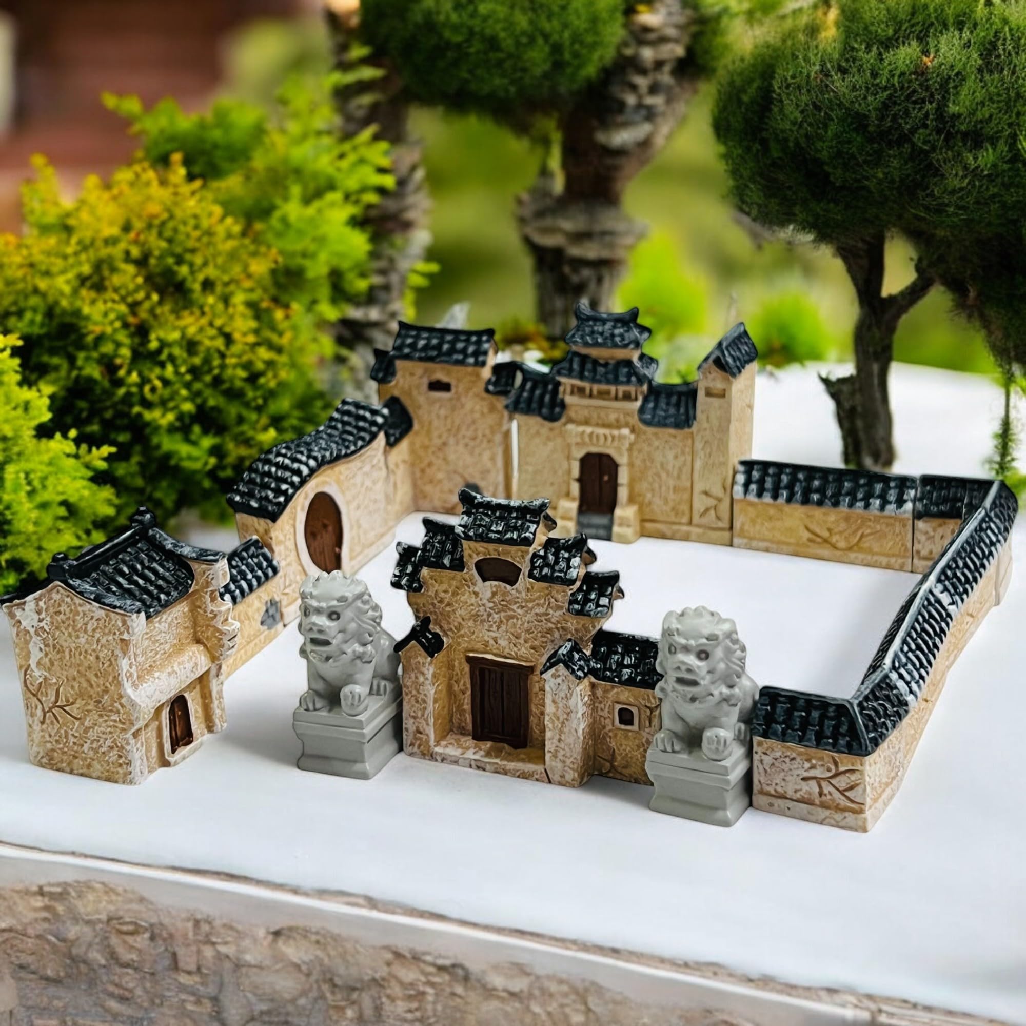 Moira 13pcs Miniature Chinese Ancient Castle Architecture Model Set
