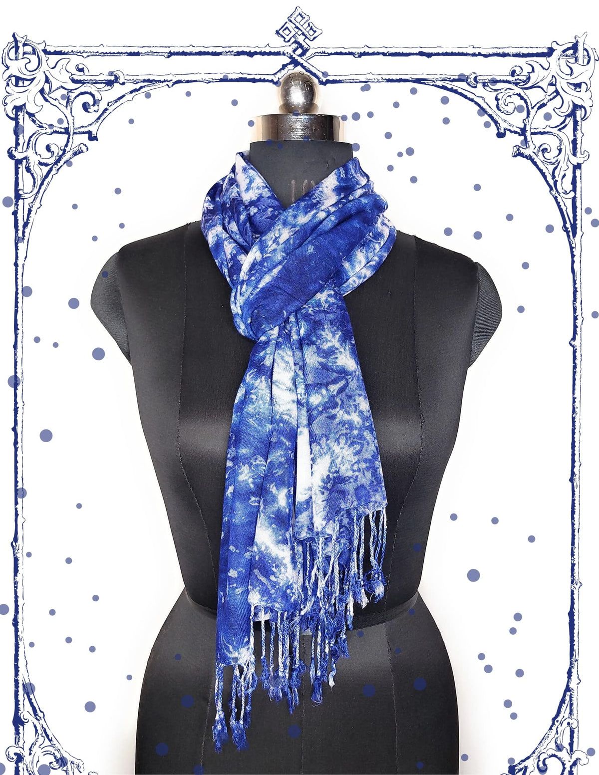 Chandwasia Rayon Shades Shibori Pattern Scarf, Scarves, Viscose Fabric Stole & Shawl Design for Men & Women for Summer & Winters