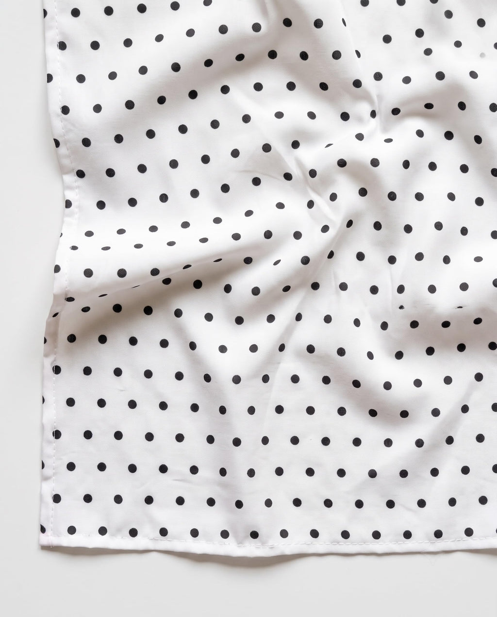 Grey Exim Printed Scarf for Women, 50 x 50 cm Square Polyester Neck, Head and Hair Scarf, Black & White Polka Dot Design, Handbag Accessory