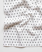 Grey Exim Printed Scarf for Women, 50 x 50 cm Square Polyester Neck, Head and Hair Scarf, Black & White Polka Dot Design, Handbag Accessory