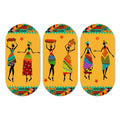 Artvibes African Warli Art Decorative MDF Wooden Wall Art for Home | Living Room | Office | Wall Art Painting For Hall | Graphic Artwork | Aesthetic Wooden Decor | Ideal Gifts (WH_9018N), Set of 3