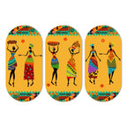 Artvibes African Warli Art Decorative MDF Wooden Wall Art for Home | Living Room | Office | Wall Art Painting For Hall | Graphic Artwork | Aesthetic Wooden Decor | Ideal Gifts (WH_9018N), Set of 3