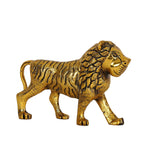 KridayKraft Metal Lion Showpiece Statue Gold Plated Fine Finishing and Decorative for Showcase Home Pooja,Durga Office & Table Desk Animal,Article,Feng Shui & Vastu Figurines,Gift.