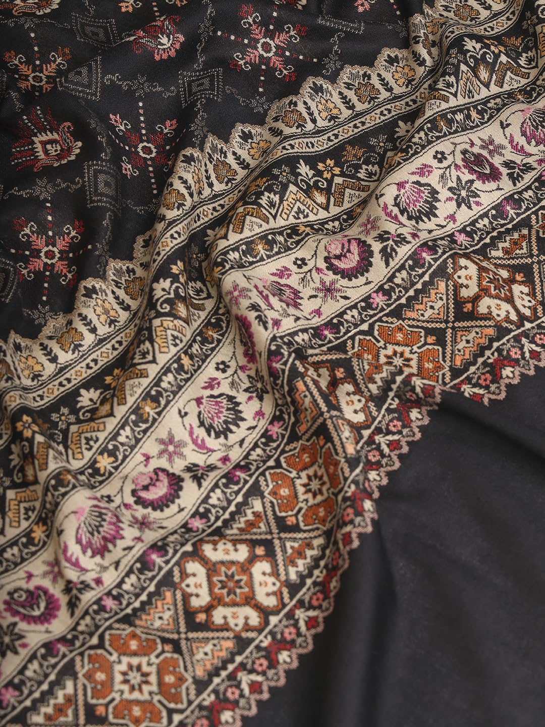 Pashmoda Women Zarif Woven Design Jamawar Shawl (Size 101X203 CM)