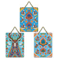 Artvibes Nature Theme Artwork Decorative Wall Art MDF Wooden Wall Hanger for Home | Room Decoration | Handcrafted Art | Wall Art Print | Artworks Hangings | Unique Gift Items (WH_96119N), Set of 3
