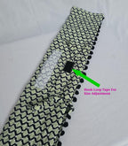 Switchon Rayon Mill Dye Innovative Scarf Hijab For Women With Closer Hook And Loop Tape Size Adjustable -Scoty Scarf (Green_Black), (Female)