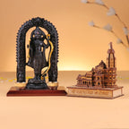 FlowerAura Divine Religious Handcrafted 3D Model of Ayodhya Shri Ram Mandir With Lord Shri Ram Lala Ji Showpiece Figurine For Home Temple, Home Decor, Diwali Gift, Religious Event Gift & Blessing Gift