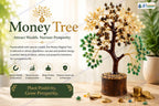 Jet Money Magnet Crystal Tree 10 Inch | Pyrite, Citrine, Green Aventurine & Tiger Eye Gemstone Tree for Home, Office & Desk Décor