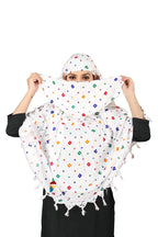 PRACHARAN Cotton Innovative Stylish Big Square Printed Pattern Fancy Scarf With Sun Protection Cover Face Cotton Driving Scarf for Women's and Girls