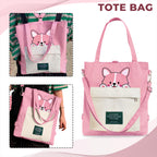 Kraptick Tote Bags – Stylish Shoulder Tote Bag for Everyday Use For Women Compact Reusable Perfect as a Grocery Tote Bag, Shopping Bags for Grocery (Pink)