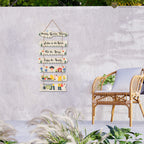 Artvibes Melody Garden Rules Wooden Wall Art For Garden | Balcony | Quotes Decor Item | Decoration Wall Hanging Items | Wall Poster | Unique Gift | Garden Quotes Wall Hanging (WH_7003N)