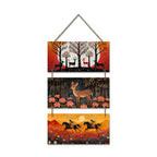 Artvibes Deer & Horses in Sunset Mystical Modern Art Decorative MDF Wooden Wall Art for Home | Art For Wall | Wall Sculpture | Signs & Plaques | Aesthetic Wooden Decor | Unique Gift Items (WH_9452N)